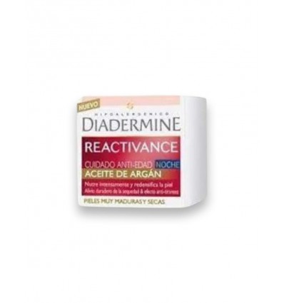 DIADERMINE REACTIVANCE CUIDADO ANTI-EDAD NOCHE 50 ml CON ACEITE DE ARGÁN PIELES MUY MADURAS Y SECAS