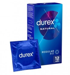 DUREX NATURAL REGULAR FIT PRESERVATIVOS 12 UNIDADES