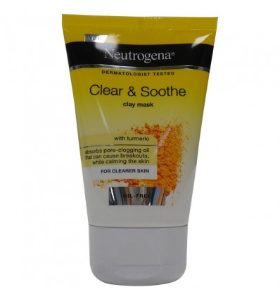 NEUTROGENA CLEAR & SOOTHE CLAY MASK OIL FREE 50 ml TUMERIC CURCUMA