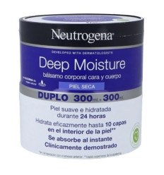 NEUTROGENA DUPLO DEEP MOISTURE BÁLSAMO CORPORAL CARA Y CUERPO PIEL SECA 300 + 300 ml