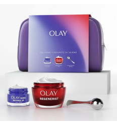 OLAY NECESER REGENERIST CREMA DIA 50 ml + RETINOL 24 CREMA NOCHE 15 ml + MASAJEADOR FACIAL
