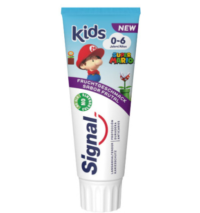SIGNAL KIDS DENTÍFRICO DIENTES DE LECHE 0-6 AÑOS SABOR FRUTAL 75 ml