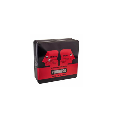 PRORASO VINTAGE SET DE AFEITADO BARBA DURA CAJA METÁLICA