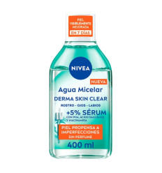 NIVEA AGUA MICELAR DERMA SKIN CLEAR + 5% sérum 400 ml