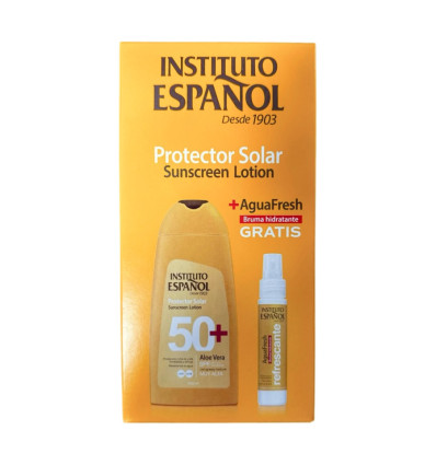 INSTITUTO ESPAÑOL PROTECTOR SOLAR SPF 50 ALOE VERA 300 ml + AGUAFRESH BRUMA GRATIS 50 ml