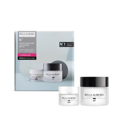 BELLA AURORA B7 PACK CREMA DÍA SPF 15 PIEL NORMAL SECA 50 ml + CONTORNO DE OJOS 15 ml