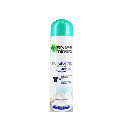 GARNIER MINERAL INVISIMAX 48H DEO SPRAY ANTIMANCHAS BLANCAS 200 ml